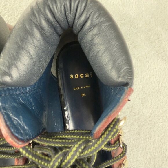 Sacai Leather Platform Boots Made in Japan US 5 - Picture 12 of 12